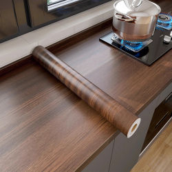 Papel tapiz de vinilo de grano de madera de 55/40cm para puerta, armario, mesa, muebles, pegatinas autoadhesivas impermeables, decoración del hogar