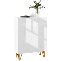 HOMCOM Mueble Zapatero para 15-20 Pares de Zapatos 72x31,5x95 cm Blanco