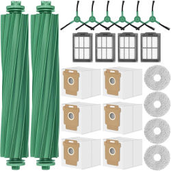 505 405 Accesorios Recambios para iRobot Roomba Plus 505/405 / 500/400 / 506/507 Combo Repuestos Piezas Kit, Bolsas Polvo, Cepillos Principales, Cepillos Laterales, Filtros, Paño Para Fregona