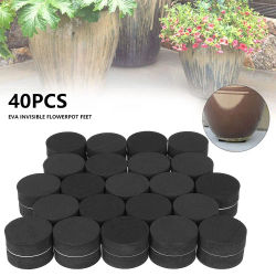 40 Uds. Elevadores de pies para macetas, elevador de plantas, pies invisibles para maceteros de interior/exterior, almohadilla adhesiva, pies para macetas para plantas al aire libre