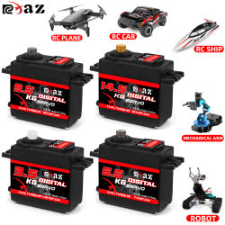 RCXAZ Servo Digital Rotación 180 ° Servo de engranaje de metal 3,5 KG 6,5 KG 9,5 KG 14,5 KG Servo de alta velocidad para RC coche Robot barco RC helicóptero