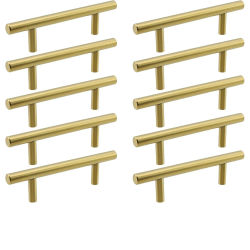 Paquete de 6 tiradores modernos de acero inoxidable para gabinetes, tiradores duraderos para cajones de cocina, herrajes para muebles del hogar