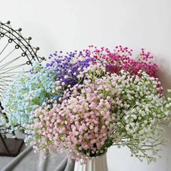1 ramo de flores artificiales de 64cm, plantas falsas de seda blancas, moradas, rosas, rojas y azules para decoración del hogar, arreglo festivo para bodas