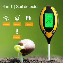 Nuevo medidor de pH del suelo 3 en 1/4 en 1, probador de acidez y humedad, medidor de humedad del suelo, Kit de prueba de suelo para plantas para flores
