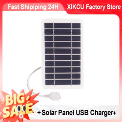 XIKCU Cargador de panel solar portátil Cargador estable seguro USB, compatible con teléfonos, ventiladores, linternas para viajes al aire libre Camping