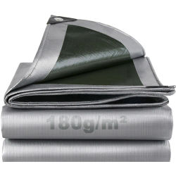 Lona de tela impermeable, 180 g/m2, lona de PE, resistente a los rayos UV, resistente a la intemperie, para muebles de jardín, piscina, madera, coche, barco