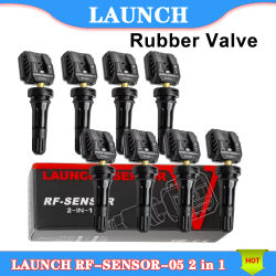 Sensor TPMS Universal LAUNCH X431 TSENSOR-05, 315MHz/433MHz, Doble Frecuencia, Ángulo Ajustable, Válvula de Goma, Monitor de Presión de Neumáticos