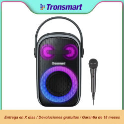 Altavoz Bluetooth Tronsmart Halo 110 con micrófono, sistema de sonido de 3 vías, modos de audio duales, control mediante aplicación, ideal para fiestas.