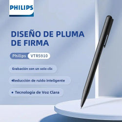 Grabadora de Voz Digital Portátil Philips VTR5910, Recargable, Grabación con un Clic, Grabadora Tipo Bolígrafo para Enseñanza y Reuniones