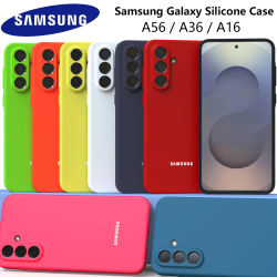 Para Samsung Galaxy A56 A36 A16 A55 funda de silicona líquida suave A35 A15 A54 A34 S25 S24 S23 funda trasera ultrafina a prueba de golpes para teléfono