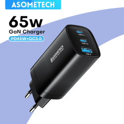 Cargador USB C GaN de 65W PPS 45W PD QC 3,0 tipo C carga rápida para Samsung iPhone 15 14 13 Pro teléfono MacBook portátil cargadores rápidos