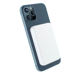 Cargador Inalámbrico Magnético Klack V5000 MAH para Iphone 12/12 Pro/13/13 Pro - Blanco