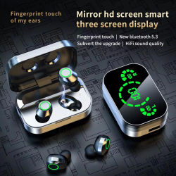 YD03 auriculares inalámbricos Bluetooth auriculares para deportes al aire libre 5,3 con contenedor de carga pantalla auriculares con Control táctil para Muisc