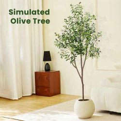 Olivo artificial realista, planta de oliva sintética realista para el hogar, la oficina, la decoración del jardín