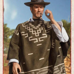 Capa de Hombre de Moda, Suéter Tejido con Flecos, Manto Grueso y Cálido, Chal Grande con Aspecto de Lana para la Temporada de Invierno