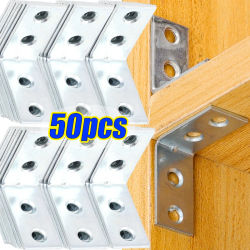 90 ° Soportes de esquina, soportes de junta en L, muebles, estante de madera, puerta, armario, sujetador Universal de acero inoxidable, Hardware de junta