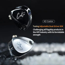 KZ Castor 2DD-auriculares intrauditivos dinámicos, auriculares sintonizables de alta gama, Monitor de graves HiFi, auriculares con cancelación ZSNPRO EDXPRO