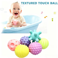 Juguetes Sensoriales Montessori, Juego de 6 Pelotas Texturizadas Multicolores - Pelotas de Entrenamiento Táctil para Bebés, Pelotas de Masaje Suaves, Regalo de Desarrollo