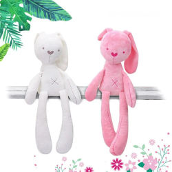 Muñeco de conejo bonito de 42CM para bebé, juguetes de peluche suaves para niños, cuna para dormir, juguetes de animales de peluche para bebés, regalo de cumpleaños