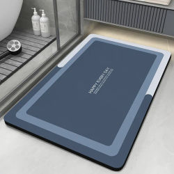 Alfombra de Baño VIKAMA Premium de Tierra de Diatomeas, Absorbente, de Secado Rápido, Antideslizante, para Área de Ducha, Decoración del Hogar