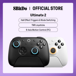 Controlador de juegos Bluetooth 8BitDo Ultimate 2 para Switch 2,1 y Windows PC con joysticks TMR, disparadores conmutables, Control de movimiento