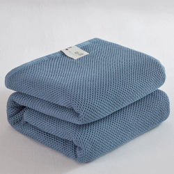 Manta de algodón sólido para cama, colcha de gofre a cuadros para cama individual, queen, king, mantas para sofá, funda de sofá, sábana, edredón de verano