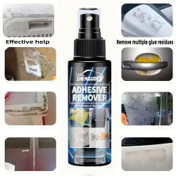 Spray eliminador de adhesivo de acción rápida: hojas sin residuos, puede quitar pegamento, pegatinas y residuos adhesivos de automóviles, muebles y electrodomésticos: adecuado para una variedad de