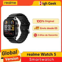 Versión global realme Watch 5 Smartwatch Brújula y GPS independiente con 5 GNSS Pantalla AMOLED de 1,97 pulgadas Hasta 14 días de duración de la batería IP68