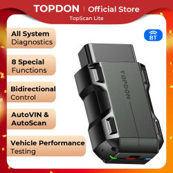 Escáner TOPDON TopScan Lite, Herramienta de Diagnóstico Inteligente, Guía de Reparación DTC, Lector de Códigos OBD2 Bluetooth