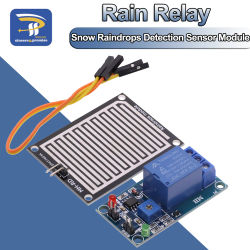 Módulo Sensor de detección de gotas de lluvia y nieve, módulo de clima de lluvia, humedad para Robot Arduino, Kit Diy de coche, módulo de Control de relé de 5V/12V
