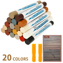20 Colores de Barras de Relleno para Muebles, para Retoques y Reparaciones, Marcadores de Madera para Eliminar Rayones, Agujeros y Laminados