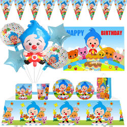 Decoraciones de Fiesta de Cumpleaños con Temática de Circo, Globos de Dibujos Animados, Platos, Vasos, Juego de Vajilla para Baby Shower, Regalos para Fiestas Infantiles