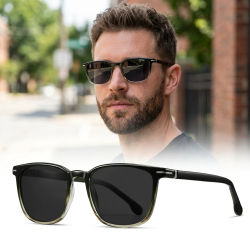 Gafas de Sol Polarizadas para Hombre, Protección UV400, Marco TR90, Ligeras, para Conducir, Ciclismo, Deportes al Aire Libre, Gafas de Sol de Moda