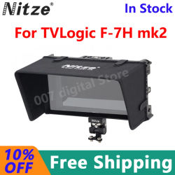 Kit de jaula para Monitor Nitze para TVLogic F-7H mk2 7 con abrazadera de Cable HDMI, parasol, soporte para Monitor con correa para el hombro de N58-J