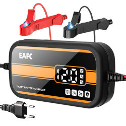 El más nuevo cargador de batería de coche de 12V 2Ah-20Ah pantalla Digital inteligente cargador de reparación de batería de plomo ácido para coche SUV motocicleta