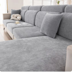 Funda de sofá elástica Universal, funda para reposacabezas con respaldo completo, funda para cojín de asiento de chenilla de estilo Simple para muebles de sala de estar