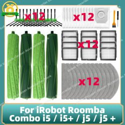 Compatible con iRobot Roomba Combo i5 / i5 + / j5 / j5 + Robot aspirador Cepillo Lateral principal filtro Hepa accesorios piezas