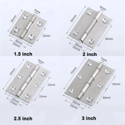 Bisagras de puerta pequeñas de acero inoxidable, muebles plateados para el hogar, herrajes para gabinete de Piano con tornillos, 1,5 pulgadas, 2 pulgadas, 2,5 pulgadas, 3 pulgadas, 6-20 piezas