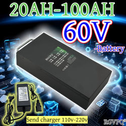 Transporte aéreo, baterías Harley 60V 20AH -100AH batería de litio, con 40AHBMS 3000W scooter eléctrico motocicleta + cargador