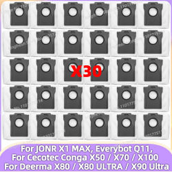 Bolsa para polvo para Cecotec Conga X50 / X70 / X100 X-Treme, JONR X1 MAX, Everybot Q11, Deerma X80 / X80 Ultra / X90 Ultra Piezas para aspiradora