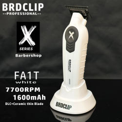 Nueva actualización 7700RPM BRDCLIP FA1T cortadora de pelo profesional blanca barbero gradiente 1600mAh cortadora eléctrica con soporte de cargador