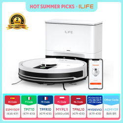 Robot Aspirador y Fregador ILIFE A12 Pro, Navegación LIDAR, Recolección Automática de Polvo, Succión de 3000Pa, Control por Aplicación/Control Remoto