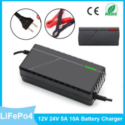 Cargador LiFePo4 de 12V, 24V, 5A, 10A, 110-220V, 8S, 14,6 V, 29,2 V, batería LiFePo4, cargador de alta potencia, siete protección para coche, RV, yate