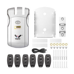 Cerradura de puerta Wafu 019, cerradura de cerrojo con Control remoto, cerradura electrónica sin llave Tuya Bluetooth/Wifi, cerradura inteligente Invisible de 433Mhz
