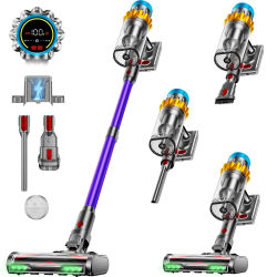 Aspiradora inalámbrica VAKERR X15 Pro 650W, 65KPA de succión potente para pelo de mascotas y alfombras, 70 minutos de autonomía, limpieza del hogar