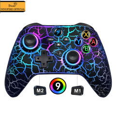 Dinofire-mando inalámbrico con Bluetooth para Nintendo Switch, mando a distancia multifunción de 6 ejes con giroscopio de movimiento, OLED