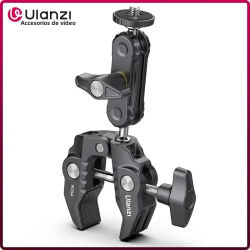 Ulanzi R094 Super abrazadera de Metal con abrazadera de brazo mágico de doble cabeza de bola con orificio de 1/4 "y 3/8" para cámara DSLR Monitor luz micrófono montaje