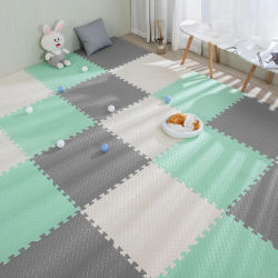 Alfombra de juego de espuma para bebé, tapete de rompecabezas para niños, baldosas de ejercicio entrelazadas, alfombra de juguete, alfombra suave de 30x30x1cm, 16 Uds.