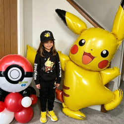 Globos de aluminio gigantes con temática de Pokémon para decoración de fiestas de cumpleaños infantiles, regalos, recuerdos, cabina de fotos, globos para baby shower