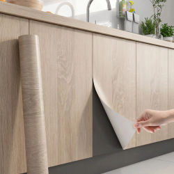 Papel tapiz autoadhesivo con textura de madera, impermeable, de PVC, adhesivo para pared, muebles, gabinetes, mesas, puertas, renovación, decoración del hogar